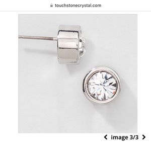 Touchstone Crystal post Ice earrings.